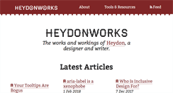 Desktop Screenshot of heydonworks.com