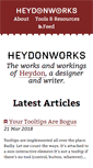 Mobile Screenshot of heydonworks.com