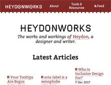 Tablet Screenshot of heydonworks.com